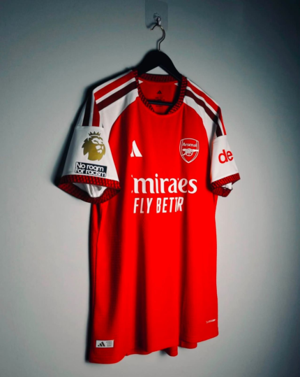 with patch 26-27 Arsenal Home Red Soccer Jersey AAA