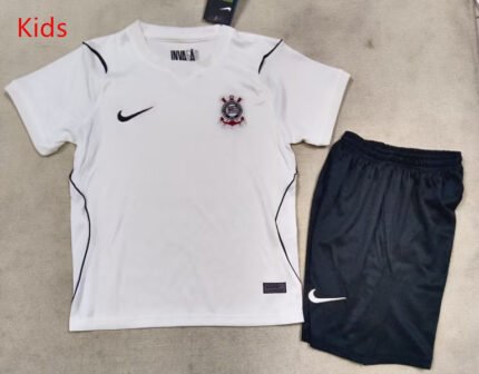 2026-2027  Corinthian Home White kids/youth  Soccer uniform