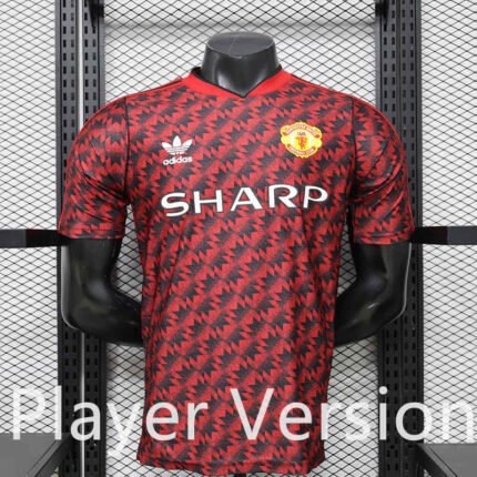 Player version 2026-2027 Manchester United Red Black Soccer Jersey AAA