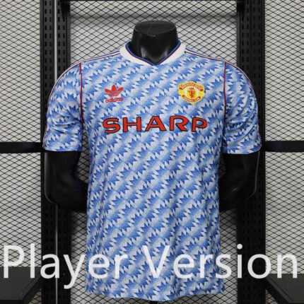Player version 2026-2027 Manchester United Blue White Soccer Jersey AAA