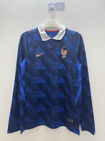 2026-27 France Home Blue Long sleeves Soccer Jersey AAA