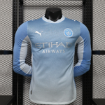 Player version 26-27 Manchester City Home Blue Long-sleeved Soccer Jersey AAA