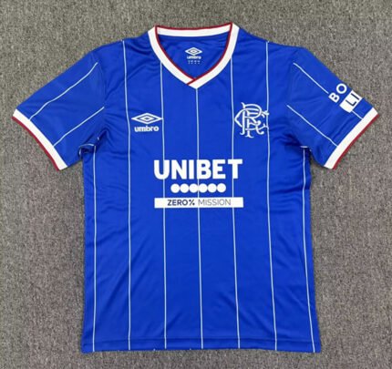 (S-4XL) 26-27 Rangers Home Blue Soccer Jersey AAA