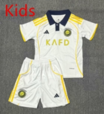 2025-26 Al Nassr Away White kids/youth  Soccer uniform