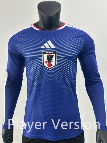 Player Version 2026-2027 Japan Home Blue Long sleeves Soccer Jersey AAA