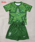 2026-2027 Brazil goalkeeper Green Kids/Youth Soccer Uniform