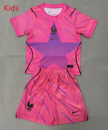 2026-2027 France goalkeeper pink Kids/Youth Soccer Uniform