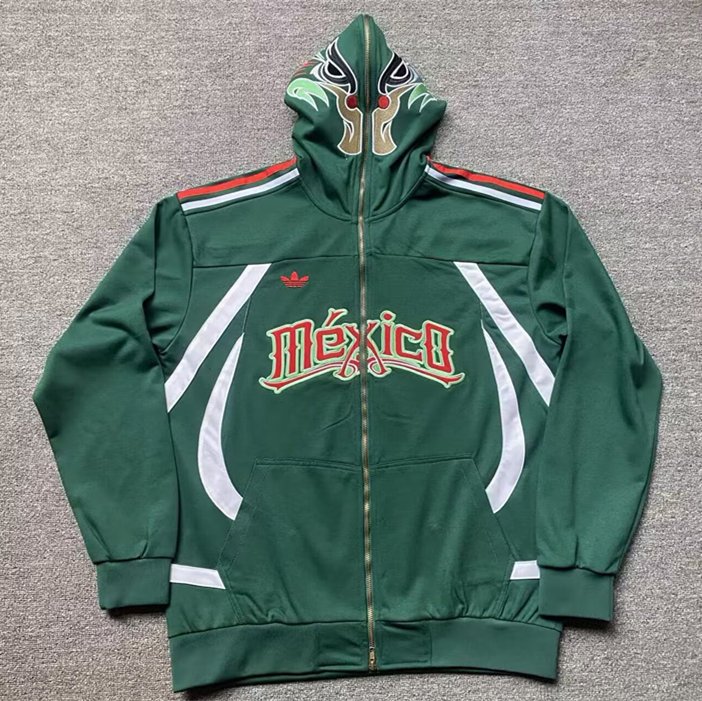 7117735455A1FC2C14BA652249A94D85 2026 Mexico Green Soccer Jacket With Hat - Image 1
