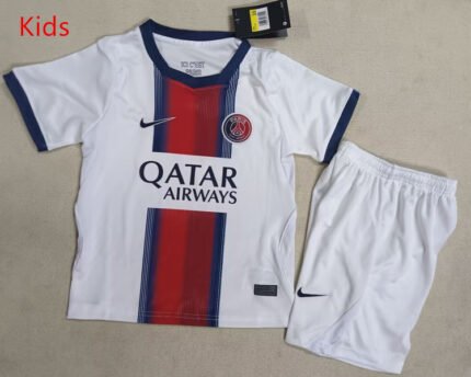2026-2027  Paris Away White kids/youth  Soccer uniform