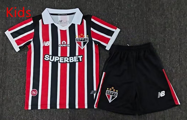 8219EAA41D6D73764E472E1960A51583 2026-2027 São Paulo Home Red Black kids/youth Soccer uniform - Image 1