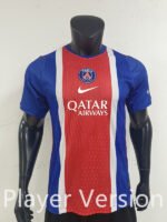 Player version 2026-27  Paris Saint-Germain Home  Red Blue Soccer Jersey AAA