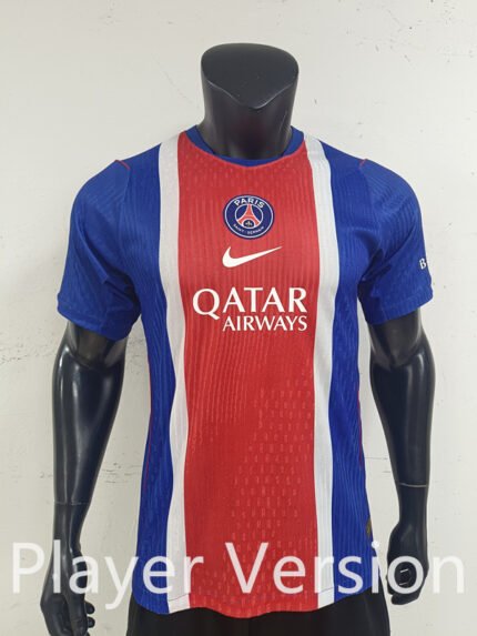 Player version 2026-27  Paris Saint-Germain Home  Red Blue Soccer Jersey AAA