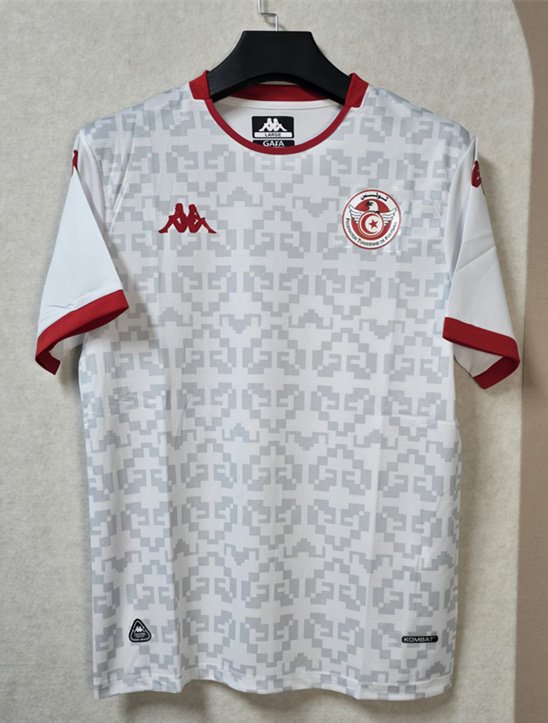 9F18B4A31BF24728F0682067BF44C2F5 (S-4XL)26-27 Tunisia Away White Soccer Jersey AAA - Image 1