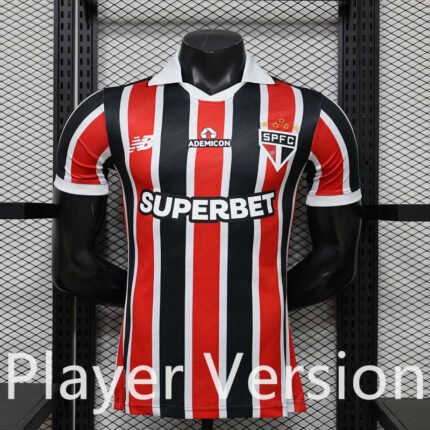 Player version 2026-27 São Paulo Home Black Red Soccer Jersey AAA