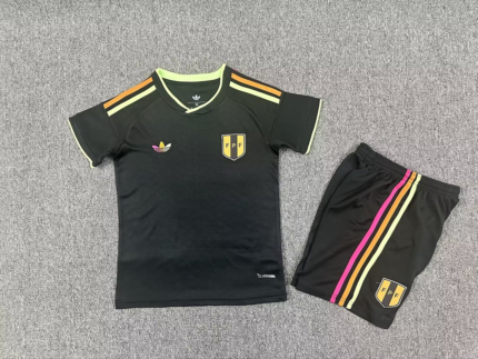 2026-2027 Peru Away Black kids/youth  Soccer uniform