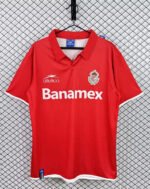 Retro version 2003-04 Toluca Home Red Soccer Jersey AAA Blue