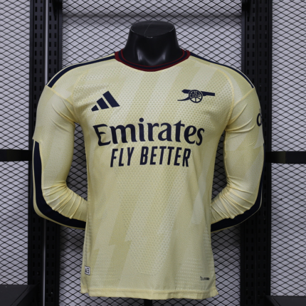 Player version 26-27 Arsenal Away Yellow Long-sleeved Soccer Jersey AAA