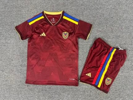 2026-2027 Venezuela Home Red kids/youth  Soccer uniform