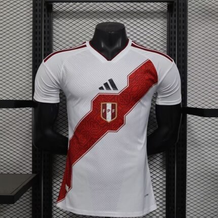 Player version 2026-2027 Peru Home White Red Soccer Jersey AAA