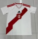 (S-4XL)2026-27 Peru Home White Red Soccer Jersey AAA