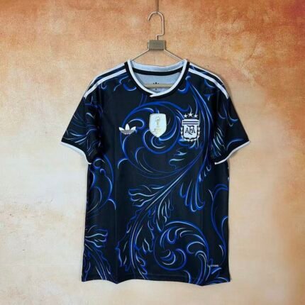 (s-4xl)2026-2027 Argentina Away Blue Black Soccer Jersey AAA
