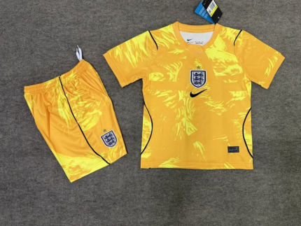 2026-2027 England Goalkeeper  Yellow Kids/Youth Soccer Uniform