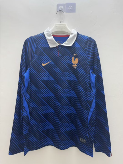 2026-27 France Home Blue Long sleeves Soccer Jersey AAA
