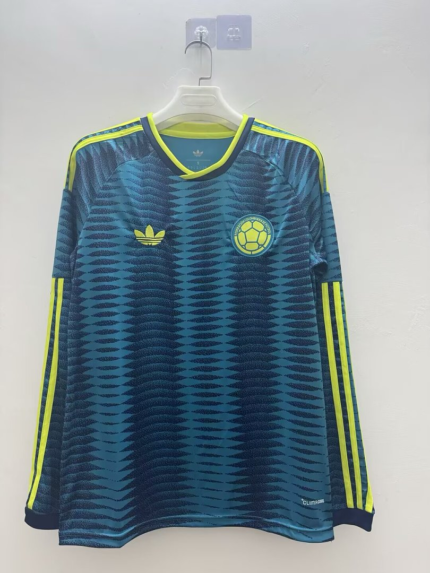 2026-27 Colombia Away Blue Long sleeves Soccer Jersey AAA
