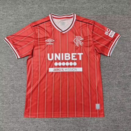 (S-4XL) 26-27 Rangers 2nd Away Red Soccer Jersey AAA