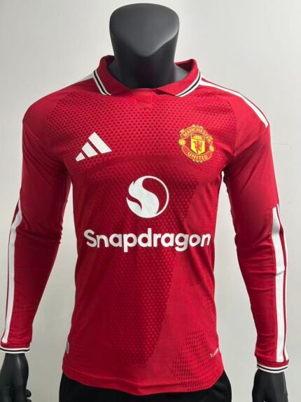 Player version 26-27 Manchester United Home Red Long-sleeved Soccer Jersey AAA