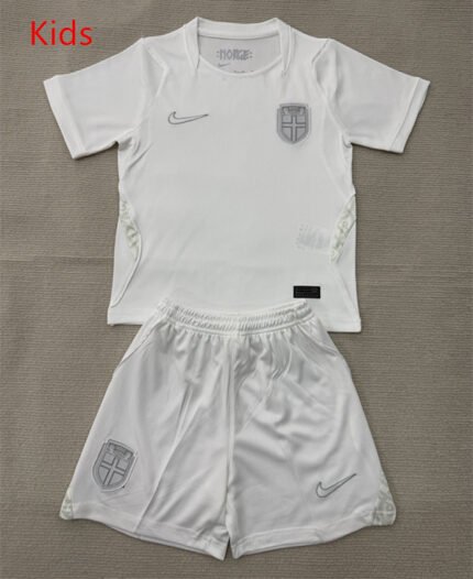 2026-2027 Norway 2nd Away White Kids/Youth Soccer Uniform