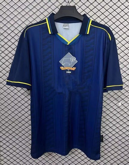 Retro Version 1995-96 Derby County Away Blue Soccer Jersey AAA