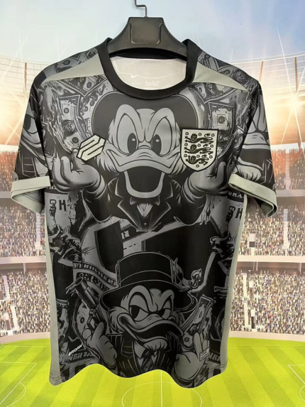 2026-2027 England Black Grey Soccer Jersey AAA