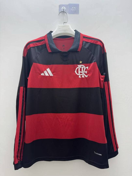 2026-2027 Flamengo Home Red Black Long sleeves Soccer Jersey AAA