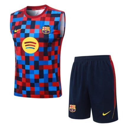 2026-27 Barcelona Blue Red Vest Soccer Uniform