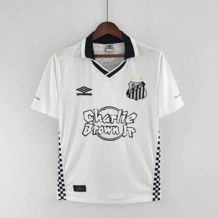 Retro version 1992 Santos Home White Soccer Jersey AAA