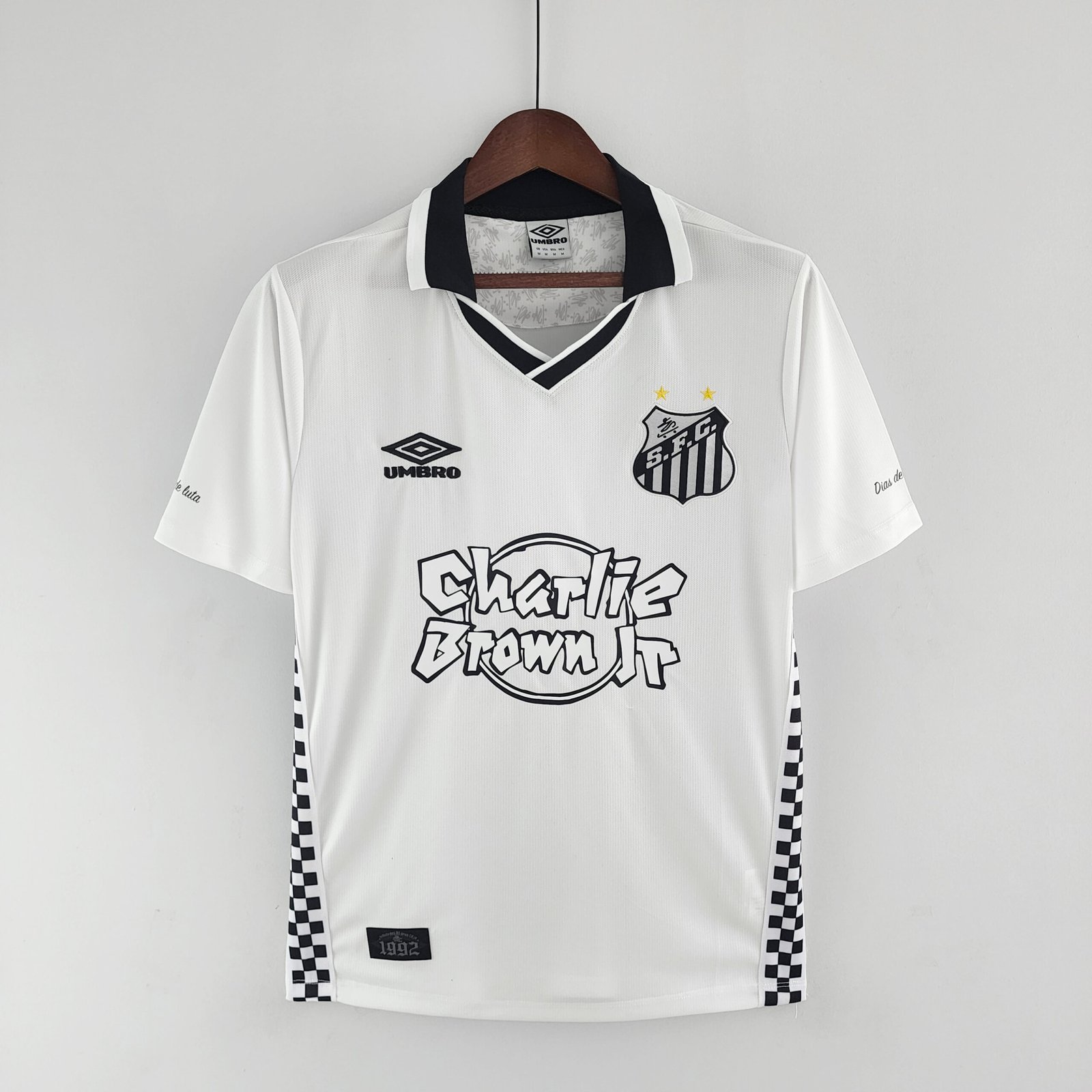 0bf71e6c Retro version 1992 Santos Home White Soccer Jersey AAA - Image 1