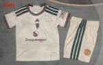 2026-2027 Manchester United 2nd Away Apricot kids/youth  Soccer uniform