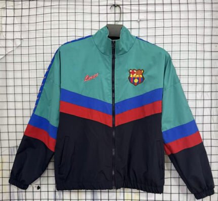 95-97 Retro version Barcelona Green Windbreaker  Soccer Jacket