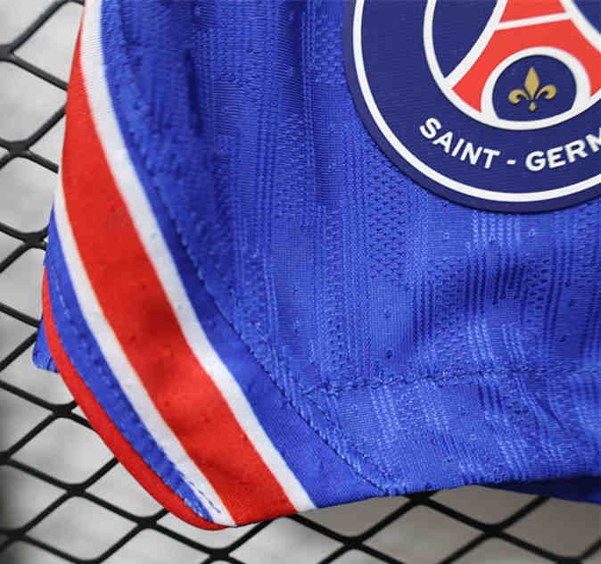 Player version 26-27 Paris Home Blue White Soccer Shorts - Image 3