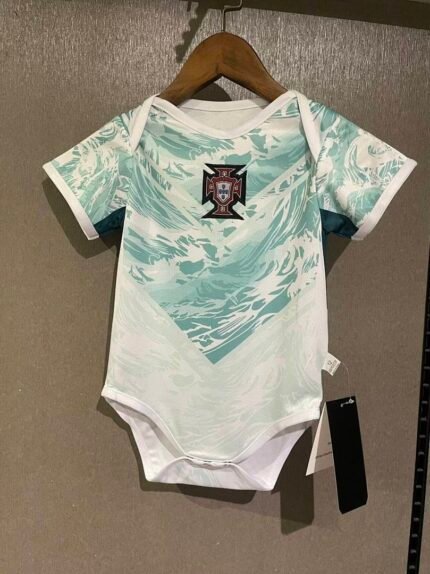 2026-2027 Portugal Away White Green Baby Soccer Uniform