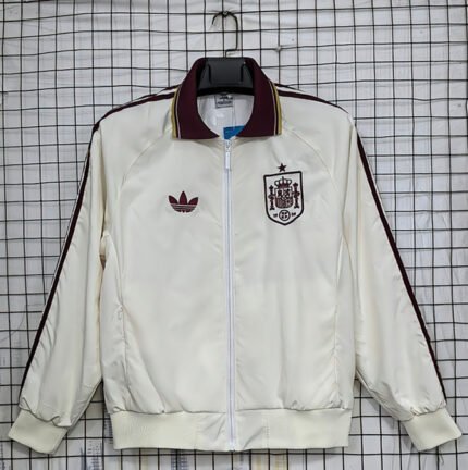 2026 Spain White Windbreaker  Soccer Jacket