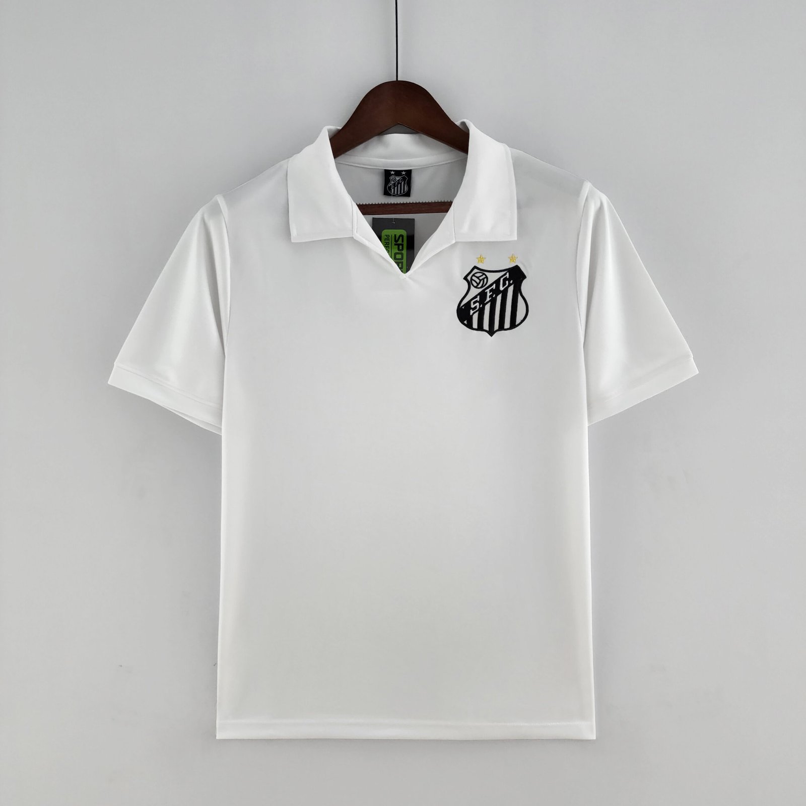 1e58ef96 Retro version 1970 Santos Home White Soccer Jersey AAA - Image 1