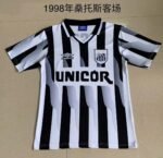 Retro version 1998 Santos Away Black White Soccer Jersey AAA