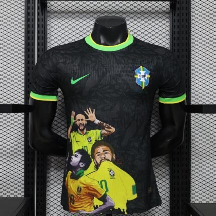 Player version 2026-2027 Brazil Black Soccer Jersey AAA
