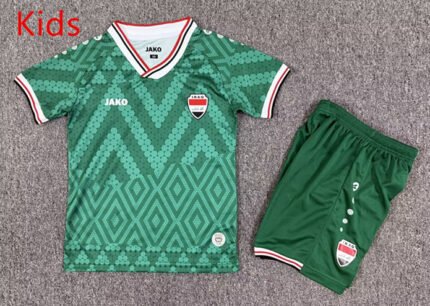 2026-27 Iraq Away Green Kids/Youth Soccer Uniform