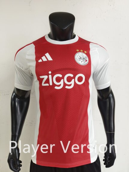 Player Version 26-27 Ajax Home White Red Soccer Jersey