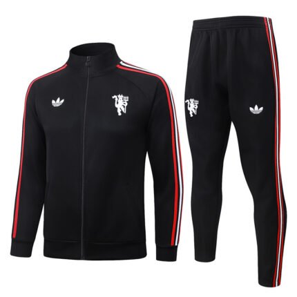 26-27 Manchester United Black Thailand Soccer Jacket Uniform