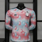 Player Version 2026-2027 Belgium Away White Pink Long sleeves Soccer Jersey AAA