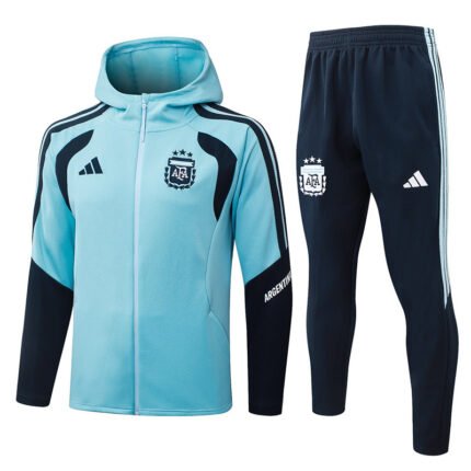 26-27 Argentina Sky Blue Thailand Soccer Jacket Uniform  With Hat